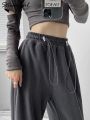 Pink Sweatpants Joggers Women Wide Leg Autumn Baggy Pants For Women High Waist Dark Gray Oversize Pants Women's Sweatpants 2022.