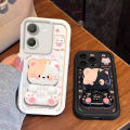 Case for VIVO Y36 Y27 4G y27s Y36 Y27 Y28 5g 2023 phone casing back cover Softcase Silicone shockproof Cover new design aesthetic cute cat with makeup mirror holder for girls JTMMZJ9.