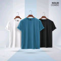 Effortless Summer Style - Complete Your Summer Outfit with a Solid Color T-Shirt Combo for Men, providing Comfort, Style, and Easy Maintenance.. 