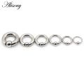 Alisouy 1PC 316L Surgical Stainless Steel Circular Barbells full size Round Lip Ring Eyebrow Nose Studs Body Piercing Jewelry. 