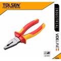 TOLSEN VDE 1000V Insulated Combination Pliers 200mm (8") VDE/GS certificated V38118. 
