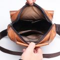 Vintage Man Bags PU Leather Shoulder Bags For Men Business Messenger Bags Male Fashion Tote Handbags Multi-pockets Crossbody Bag. 