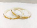 Exclusive White Shakha Pola Bangles for Women  Plastic With CityGold Work, Party . Wedding , Anniversary , Durga Puja & All Time Use Shakha Bangles. Model: S501.. 