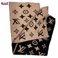 Black And Brown 2 in 1 Color Trendy Stylish Fashion Soft Scarf, Men's And Women' Woolen Winter Muffler. 