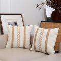 Bohemia Cushion Cover 45x45cm Beige Pillow Cover Handmade Square Boho PillowcaseLliving Room Bed Room Home Decoration. 