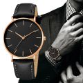 Luxury Men's Watch 2023 New Fashion Simple Leather Gold Silver Dial Men Watches Casual Quartz Clock Relogio Erkek Kol Saati. 