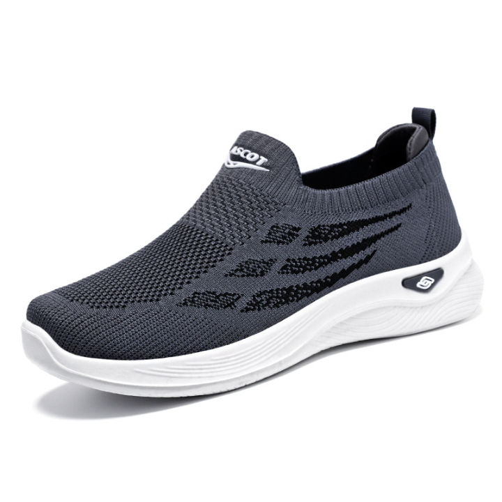 men's casual breathable flyknit sneakers