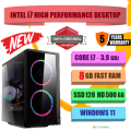 Corei7 Desktop Intel Core i7 Heavy Duty Desktop PC RAM 16GB SSD 128GB HD 500GB Windows11Pro.