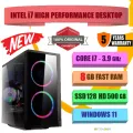 Corei7 Desktop Intel Core i7 Heavy Duty Desktop PC RAM 16GB SSD 128GB HD 500GB Windows11Pro.