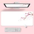 Sakura Desk Mat Japan Mouse Pad Company Black and White Mousepad Pink Gaming Accessories Aesthetic Mausepad Mechanical Keyboard. 