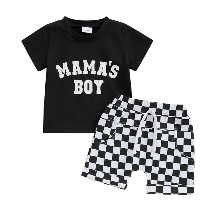 Toddler%20Baby%20Boys%20Clothing%20Casual%20Short%20Sleeve%20Letters%20Print%20T-shirt%20with%20Plaid%20Shorts%20Sets%20Summer%20Outfits%20Clothes%20-%20Image%207