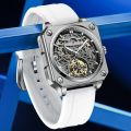 2024 New BINBOND H1133 Tourbillon Mechanical Watch Men Automatic Steel Strap Skeleton Mens Watches Top Brand Luxury BOX. 