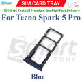 Tecno Spark 5 5 Air 5 Pro Sim Tray Micro SD Card Slot with Sim Ejector Pin Replacement Part.