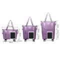 Travel Bag with Detachable Wheels Large Capacity Waterproof Duffel Bag with Detachable Wheels for Gym Travel Overnight Storage Bag.
