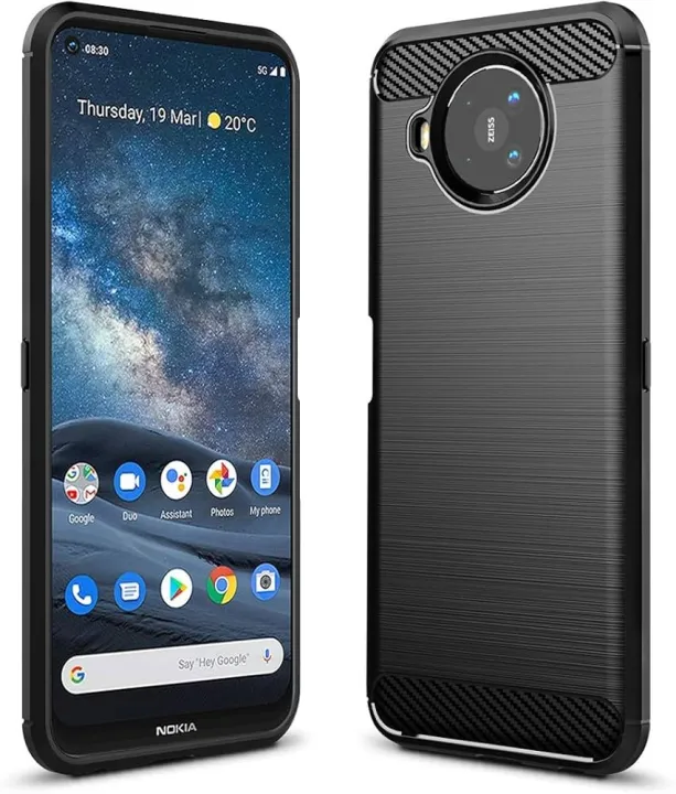 For Nokia 8.3 5G/Nokia 8 V 5G Glossy Liquid Silicone Soft Back Cover Gel Rubber Shockproof Cover Phone Case - Camera - Phone Back Cover (Back Case Cover For Nokia 8.3 5G/Nokia 8 V 5G