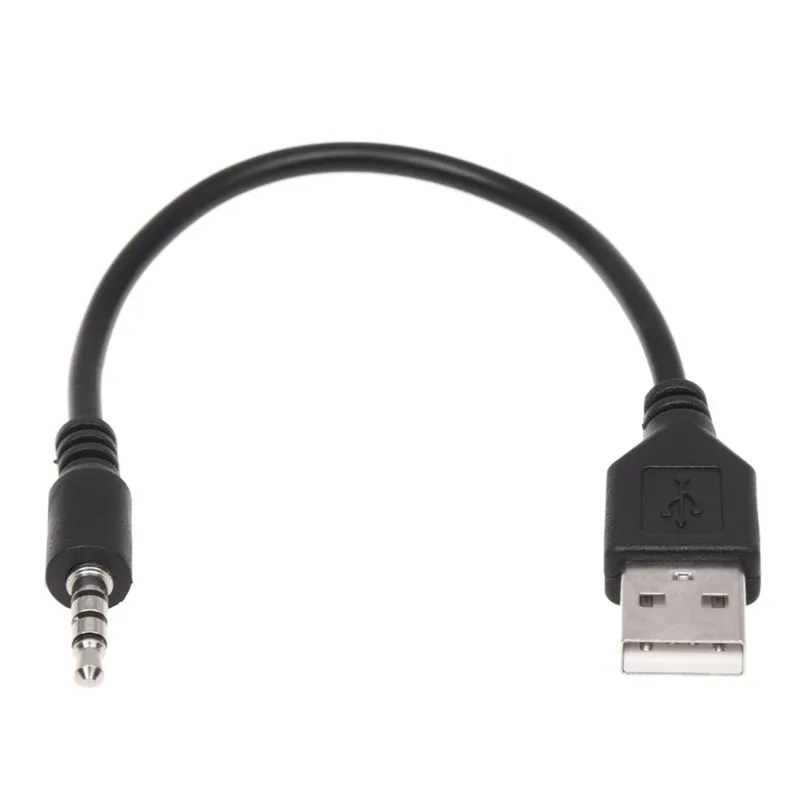 Plug AUX Audio Jack to USB Male Charger Cable Adapter
