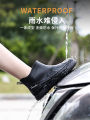Rain boots women's short water boots fashion low-cut thickened net red rain boots warm, wear-resistant, non-slip outdoor kitchen shoes.
