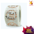 500 pieces 1 Inch Thank You for Your Order Stickers Decorative Thank You Label Sticker Stationery, Business Packaged, Gift Wrapped, Handmade and Food Sticker.