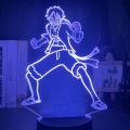 ONE PIECE Anime Night 3D LED Lamp Night Lamp Desktop 7/16 Color Touch Color Chang Light Children Toy Birthday ChristGifts.