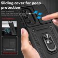 【Customer favorite】 laxyA5 55 Ga Moving Lens Camera Protector G Case Slip A55 5 for Galaxy Armor Phone Back Coque for Galaxy A55 A5 Ring Stand Cover. 