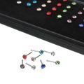 40 Pcs/set 1.6/2/3mm Stainless Steel Nose Stud Colorful Fashion Style Body Piercings For Women Body Jewelry gift. 