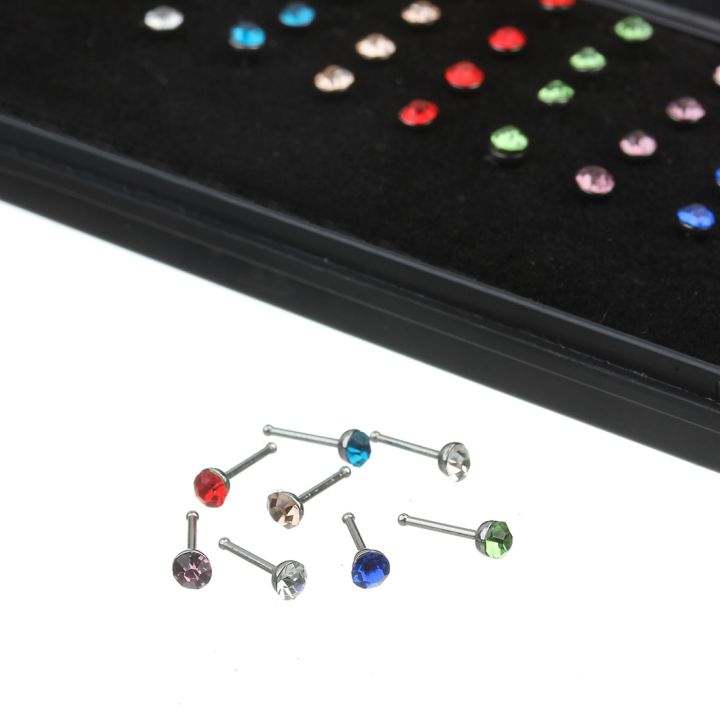 40%20Pcs/set%201.6/2/3mm%20Stainless%20Steel%20Nose%20Stud%20Colorful%20Fashion%20Style%20Body%20Piercings%20For%20Women%20Body%20Jewelry%20gift%20-%20Image%202