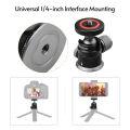 Aluminum Alloy Tripod Ball Head Mount Panoramic 360° Swivel 180° Flip with Scaled Base Universal 1/4 Mounting for DSLR Mirrorless Camera Tripod Mounting.