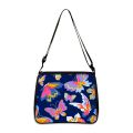 Cute Butterfly Print Canvas Shoulder Bag Women Handbags Girls Underarm Clutch Bags Casual Adjustable Crossbody Bag Gift.