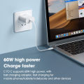 High-Performance - 60W Fast Charging Cable Type-C Mobile Phone Data Cable USB Charger Set Storage Box. 