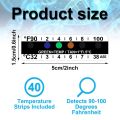 40 Pieces Temperature Strips Testing Adhesive Temperature Strips 90 to 100 Fahrenheit Degree Temperature Sticker Sticky. 