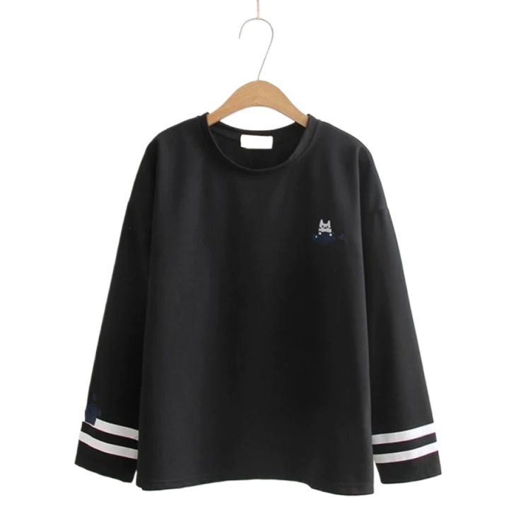 Cat Fish Printed Cotton Full Sleeve Tshirt For Winter