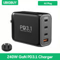 Ubigbuy 240W GaN Charger PD3.1 140W 100W USB C Wall Charger QC5 PPS 45W Super Fast Charging for MacBook Pro/Air M2 iPhone Galaxy. 