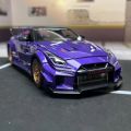 1:32 Skyline Ares Nissan GTR CSR2 Alloy Sports Car Model Diecast Metal Racing Car Model Simulation Sound and Light Kids Toy Gift.