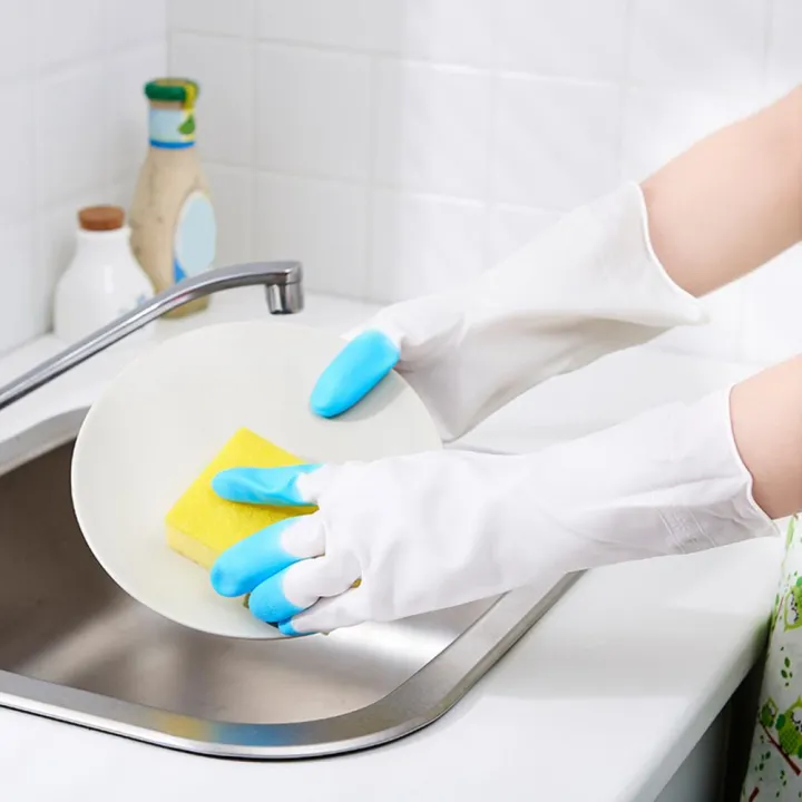 1%20Pair%20Cleaning%20Gloves%20Non-Slip%20Waterproof%20PVC%20White%20Long%20Sleeve%20Dishwashing%20Rubber%20Gloves%20Kitchen%20Supplies%20Kitchen%20Clean%20Tool%20-%20Image%203