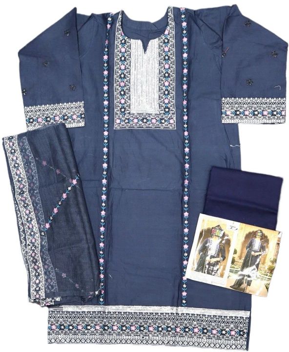 Elegant Women’s Three Piece Set | Stylish Unstitched/Ready Made Suit