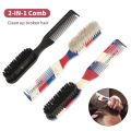 Newest Double-sided Professional Barber Neck Brush Comb Shaving Beard Salon Carving Duster Striped Cleaning Brush Hair Cutting. 