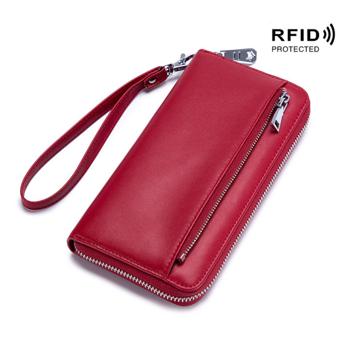 Women's%20wallet%20rfid%20anti-theft%20brush%20foreign%20trade%20Korean%20version%20fashion%20and%20simple%20leather%20long%20passport%20bag%20clutch%20-%20Image%206