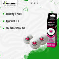 Table Tennis Ball Butterfly 40+ 3 Star Ball - White - Fitness Mart. 