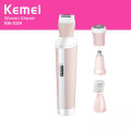 Kemei Km-3024 Multifunctional 4 In 1 Rechargeable Woman Body Shaver Eyebrow Nose Trimmer Set - Trimmer - Trimmer - Trimmer. 