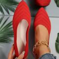 Women's Pointed Toe Flat Office Boat Solid Color Knitted Slip on Shoes Casual Breathable Ballet Flats Women Flat Shoes Loafers House Foocus. 