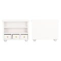Mini Cabinet, Composite Wood Stylish Well Workmanship Gorgeous Doll House White Cabinet for Shower Room for Girls. 