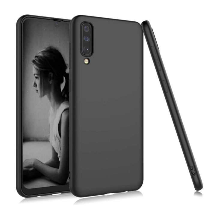 Samsung A50 Silicone Soft Gel Rubber Slim Liquid Cover Shockproof Protective Anti-Scratch Phone Case