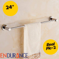 24" Single Quality Towel Rail Steel LTR 01 Silver Colour Use in Bathroom. 