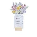 2024 Bloomy Flowers Desk Calendar, Creative Floral Desk Calendar, 2024 Flower-Themed Calendar, Pretty Floral Desk Decor, Monthly Desk Planner.