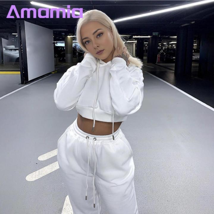 Women%20Hoodie%20Pants%20Set%20Cozy%20Women's%20Hoodie%20Sweatpants%20Set%20for%20Fall/winter%202%20Piece%20Outfit%20with%20Drawstring%20Waist%20Thick%20Material%20Stylish%20Tracksuit%20for%20Winter%20Jogging%20Pantsuit%20-%20Image%203