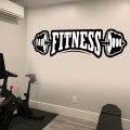 Wall Stickers Fitness Art For Gym Home - Black - Removable Sticker.