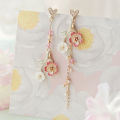 Carat Women Earrings Butterflies Imitation Pearl Long Tassel Dangle Earrings For Girls Women. 