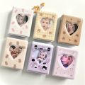 【Best value for money】 Cute Bear Photo Album 3 Inch Love Heart Hollow Picture torage Cae Kpop Idol Card Binder Name Card Book Photocard Holder 40 Pocket.