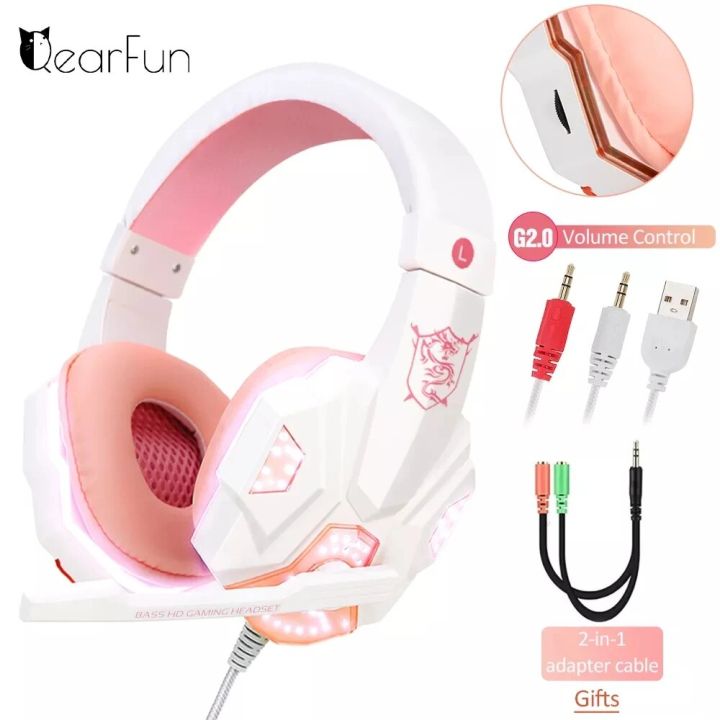 QearFun%20New%20Pink%20Headphones%20for%20PC%20Girls%20Gaming%20Headset%20with%20Microphone%20Gamer%20for%20PS4%20Windows%20XP/7/8/10%20Laptop%20Phone%20-%20Image%207
