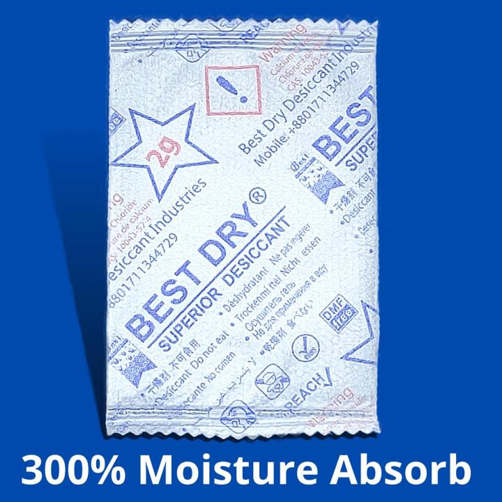 BEST DRY Desiccant 2 Gram 100 Pieces. BEST DRY instead of Silica Gel. (Do Not Eat)